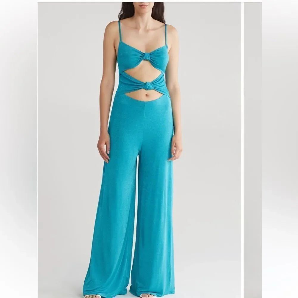 Topshop Cutout Sleeveless Wide Leg Jumpsuit NWT